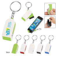 Phone Stand And Screen Cleaner Combo Keychain