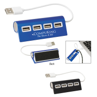 4-Port Aluminum Wave USB Hub