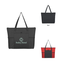 Non-Woven Voyager Zippered Tote Bag