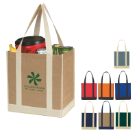 Non-Woven Two-Tone Shopper Tote Bag