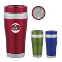  - 15 Oz. Metallic Banded Tumbler