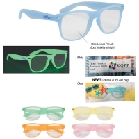 Glow-In-The-Dark Frame Glasses With Clear Lenses