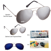 Color Mirrored Aviator Sunglasses