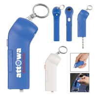 Tire Gauge Flashlight With Key Ring