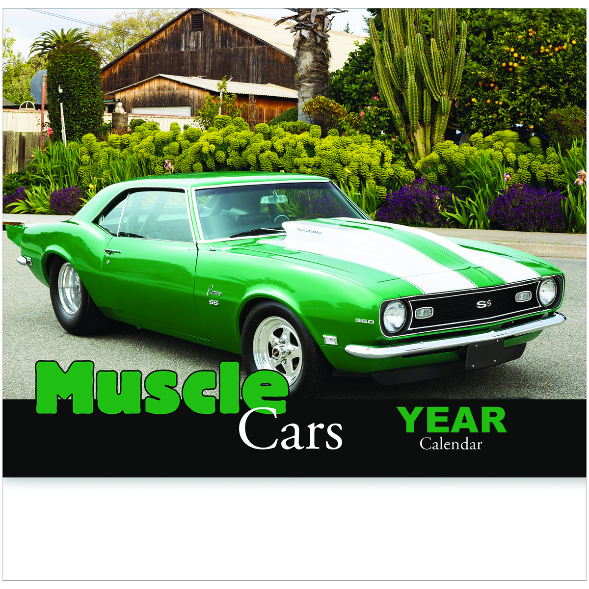 0X2701 2024 Muscle Cars Wall Calendar Stapled Hit Promotional