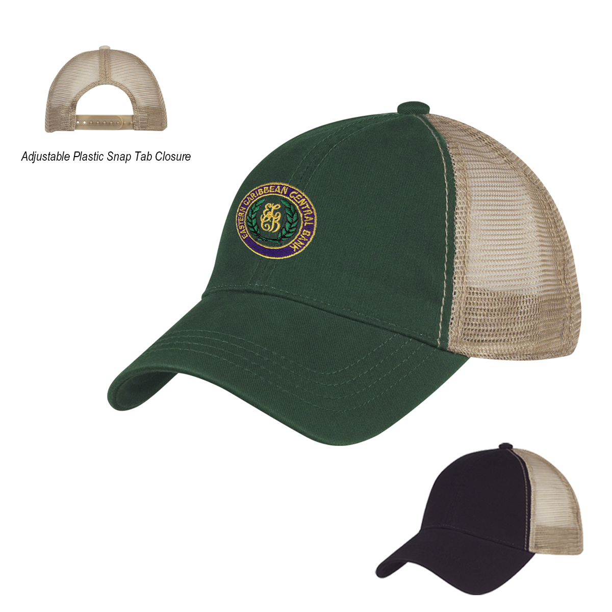 Washed Cotton Mesh Back Cap