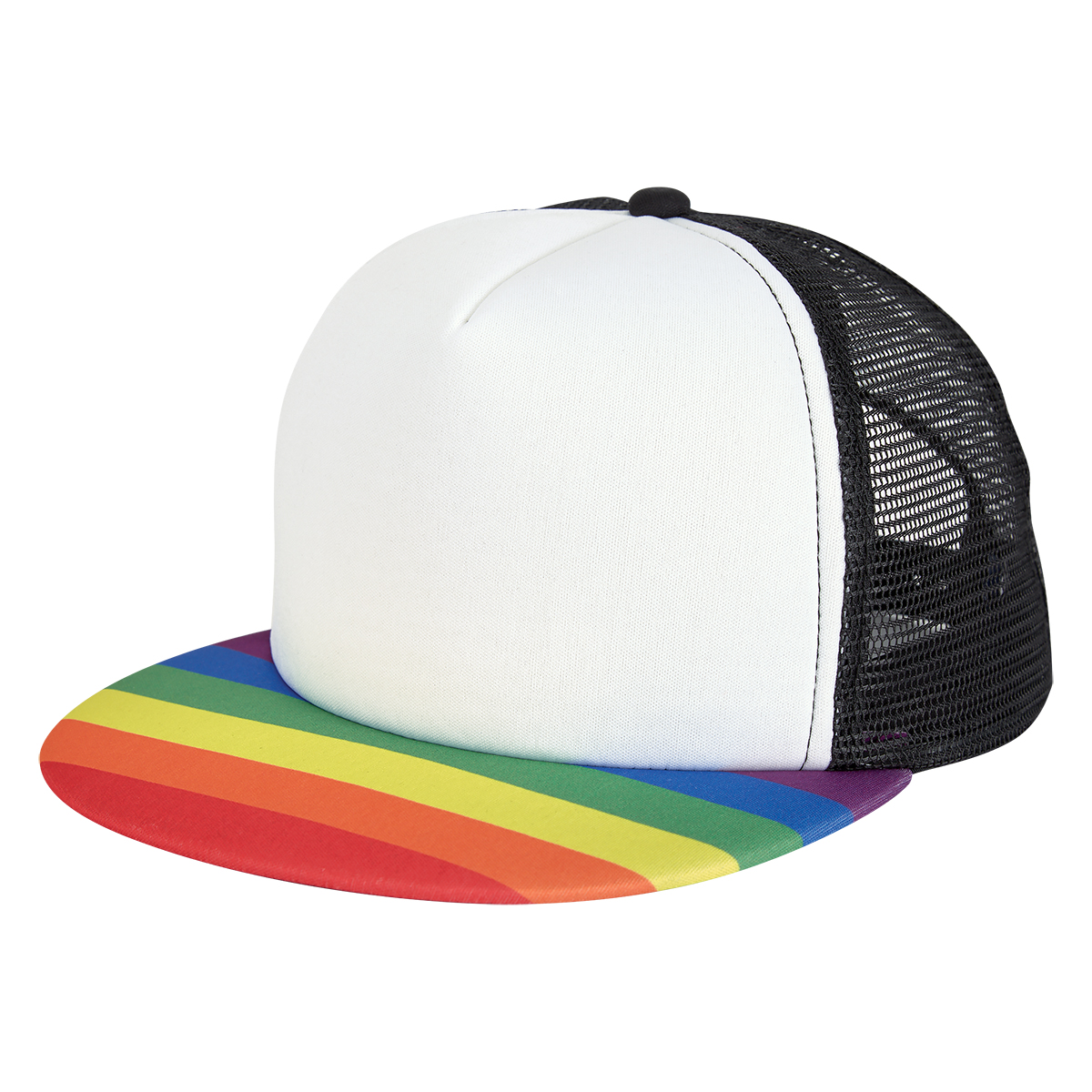 Rainbow Pride Denim Trucker Hat - Adjustable LGBT Baseball Cap For Men & Women