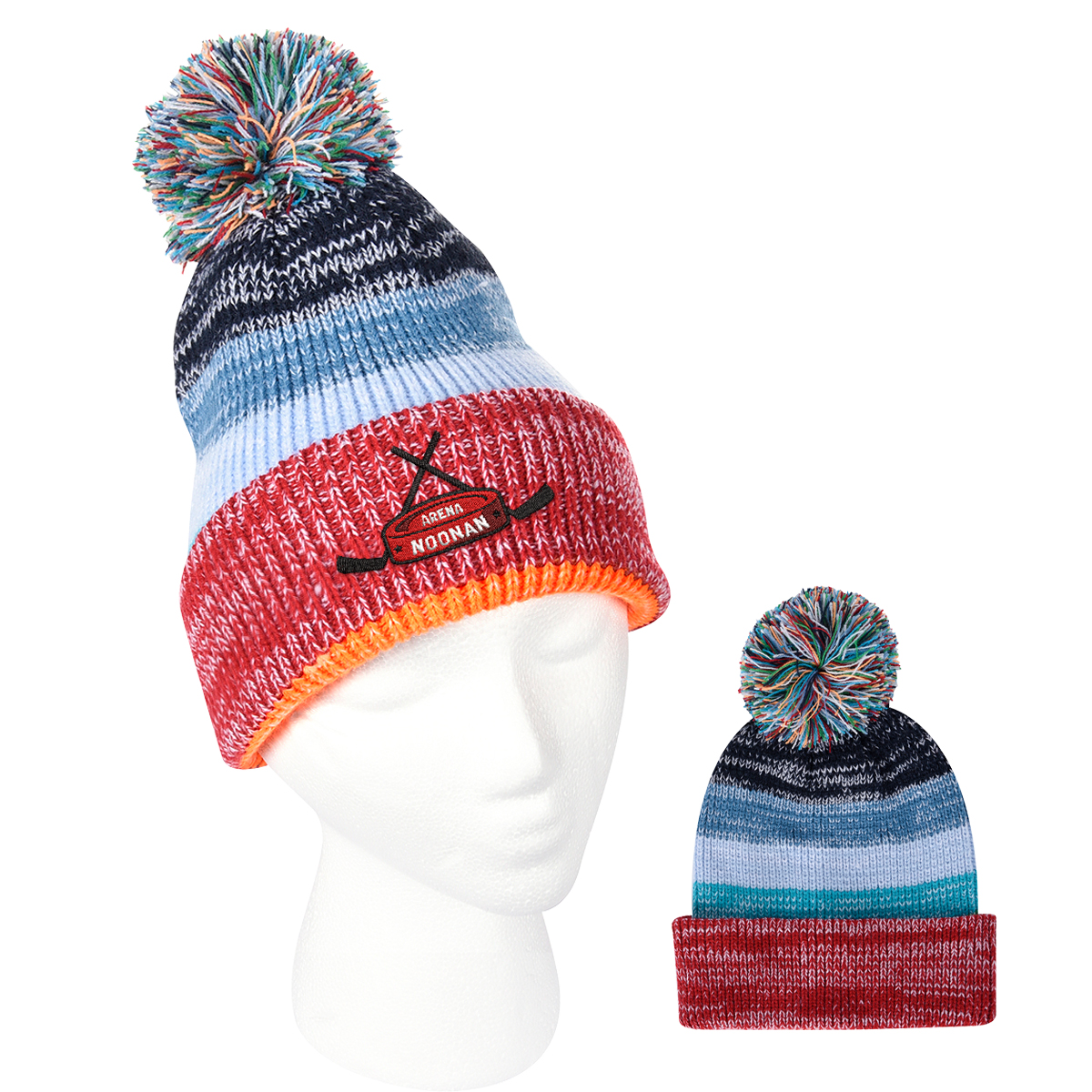 Aura Pom Beanie With Cuff-HIT