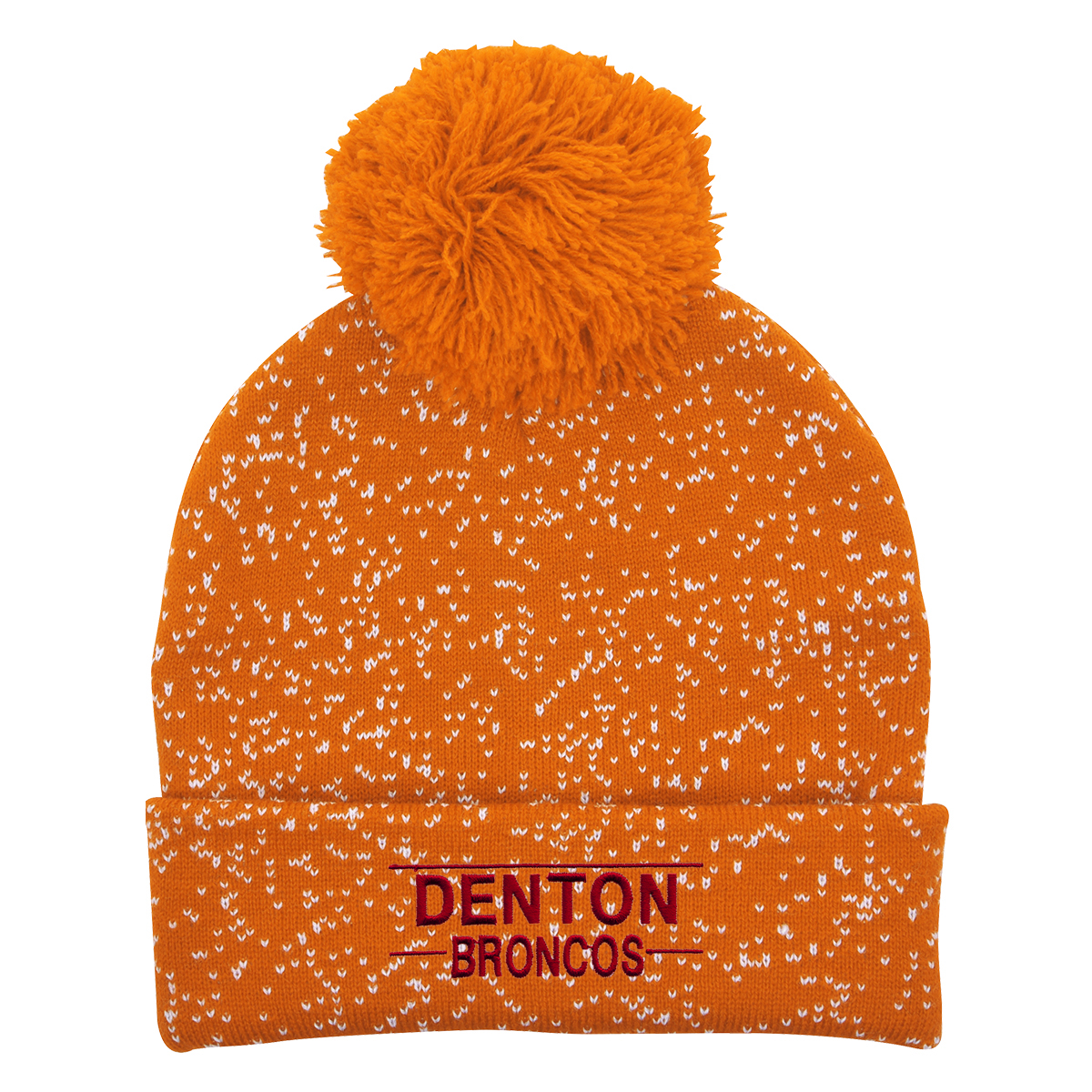 black speckled pom beanie