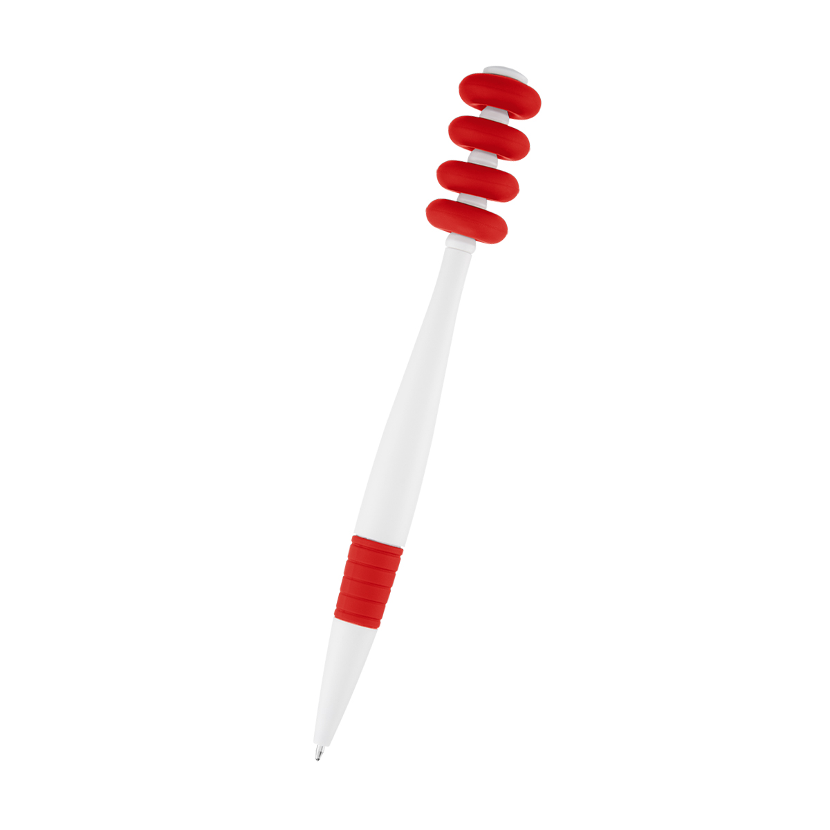 rABS Fidget Pen - RECYCLED WHITE WITH RED