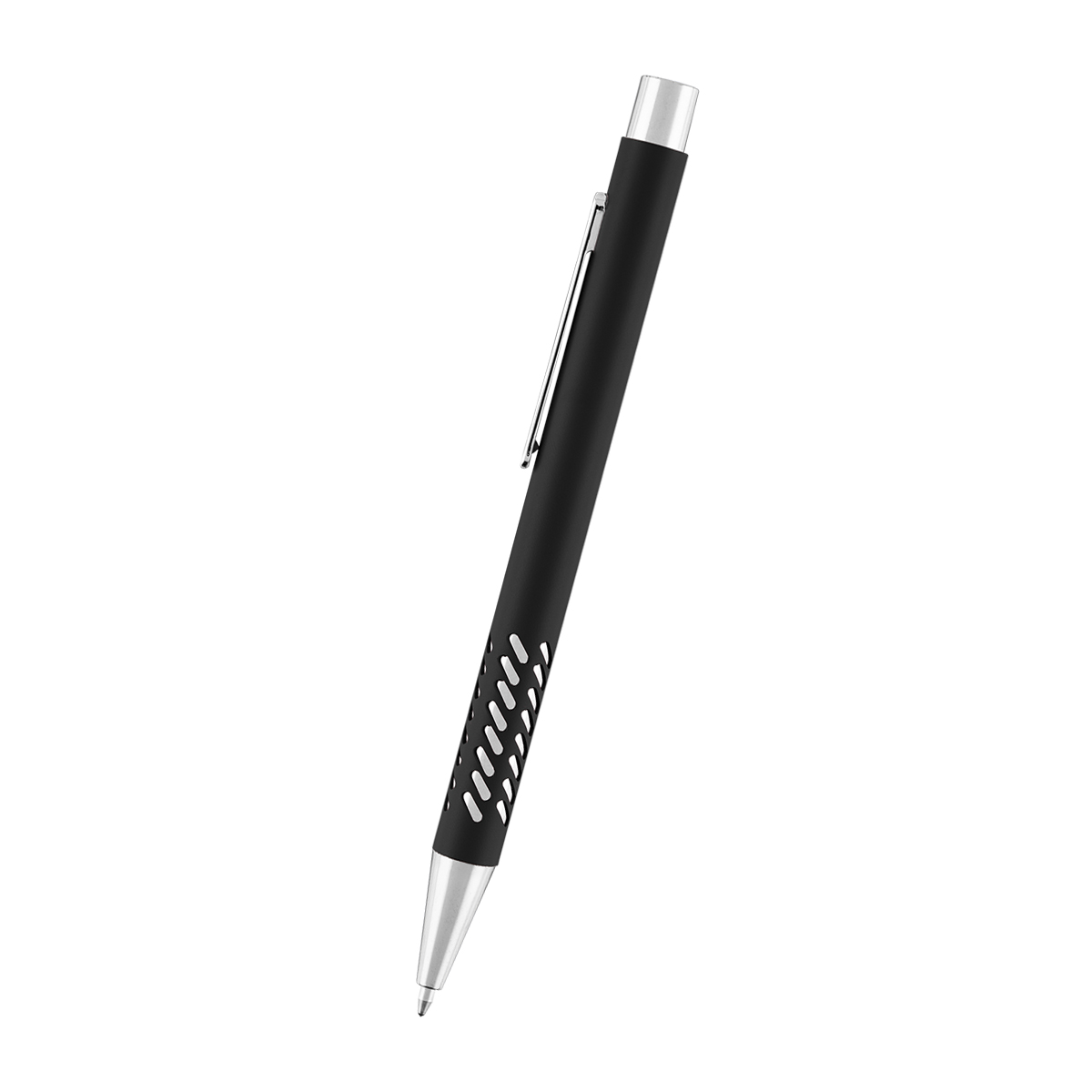 Jayden Recycled Aluminum Pen - BLACK WITH SILVER