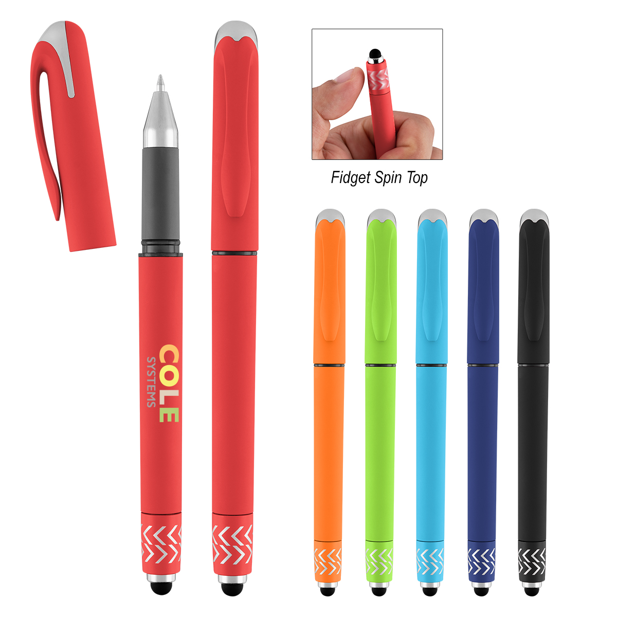 Spin Top Gel Pen with Stylus