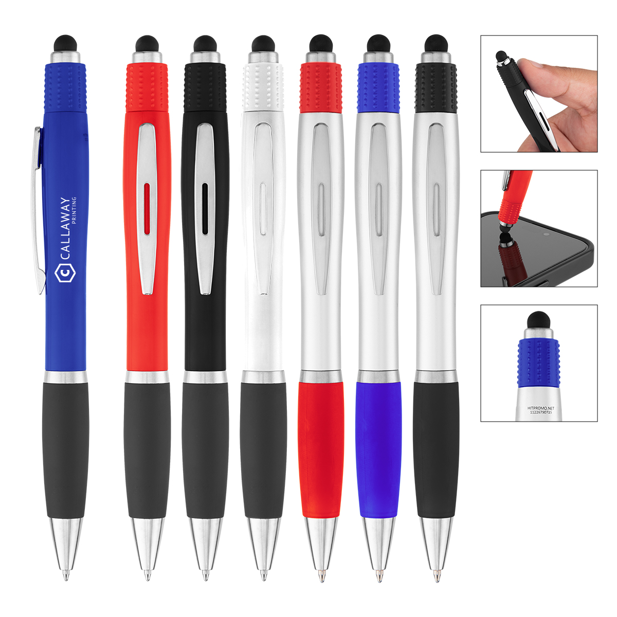RABS SATIN STYLUS PEN WITH SPIN TOP