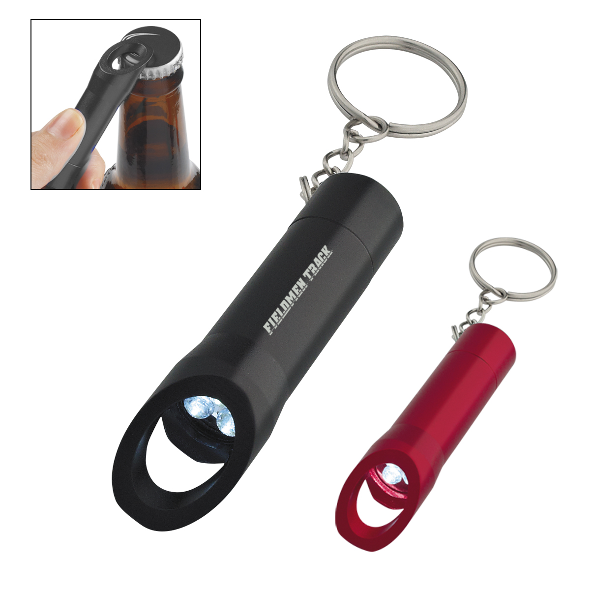 Aluminum LED Flashlight With Bottle Opener