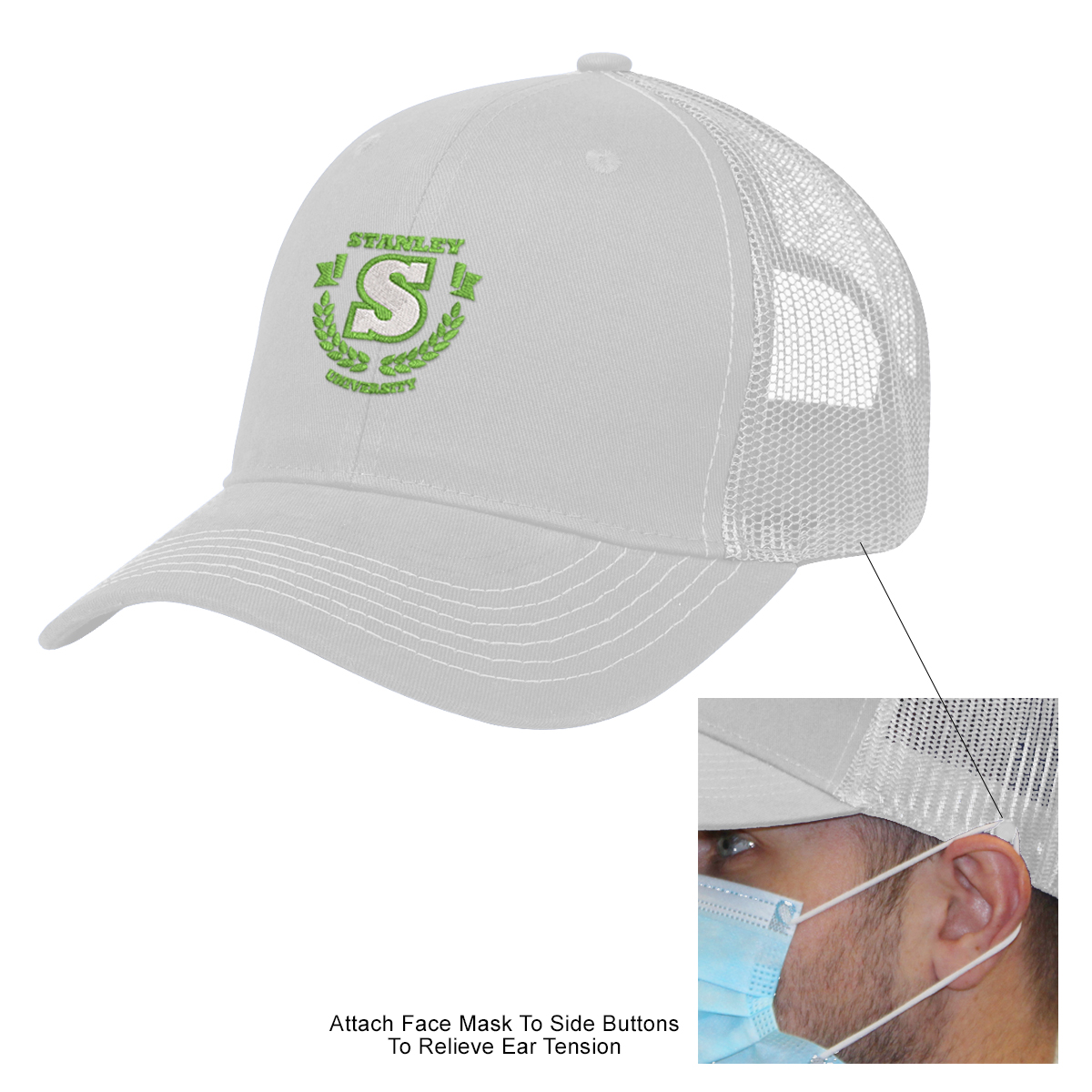 Cotton Twill Mesh Back Mask Cap-HIT