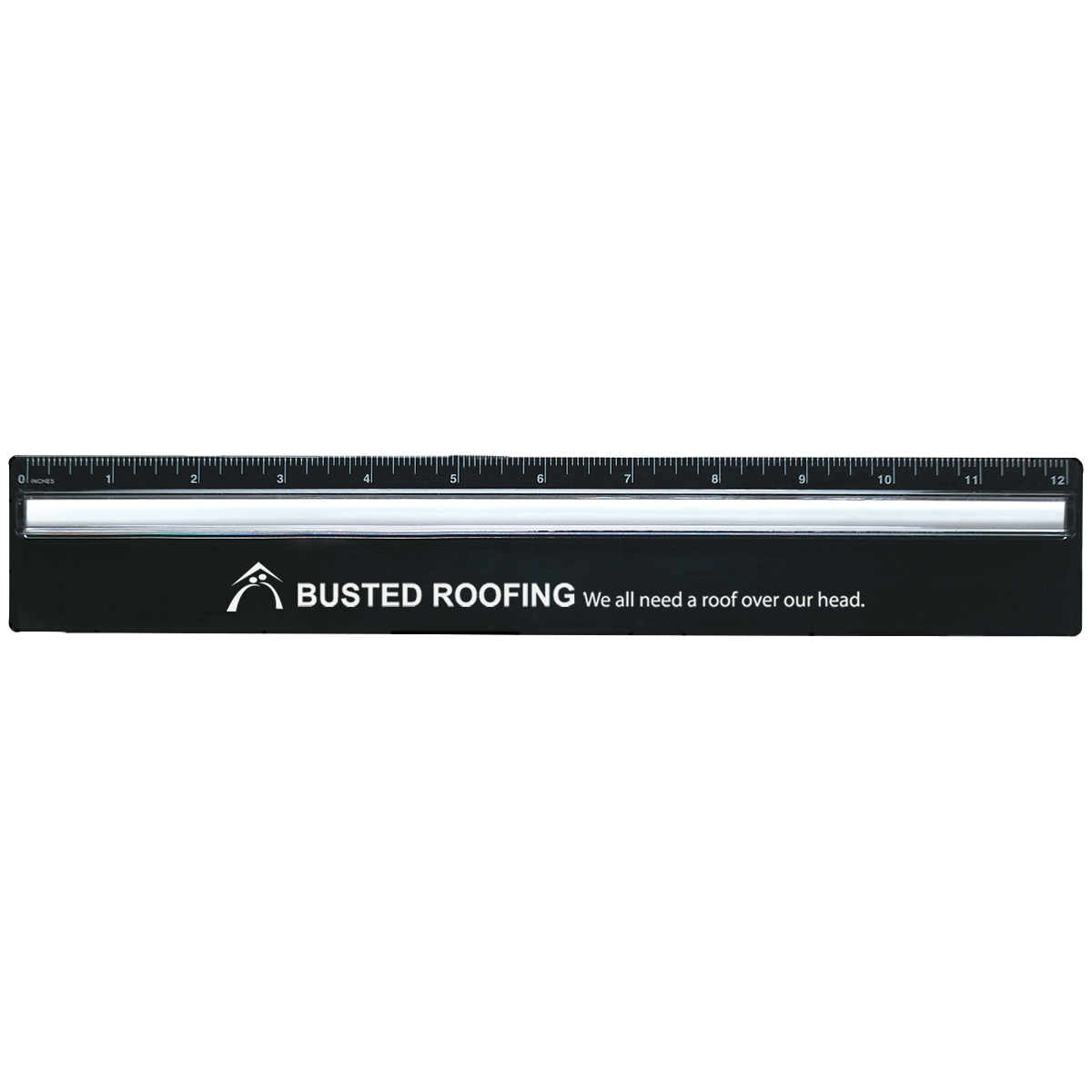Plastic 12&#34; Ruler With Magnifying Glass-HIT