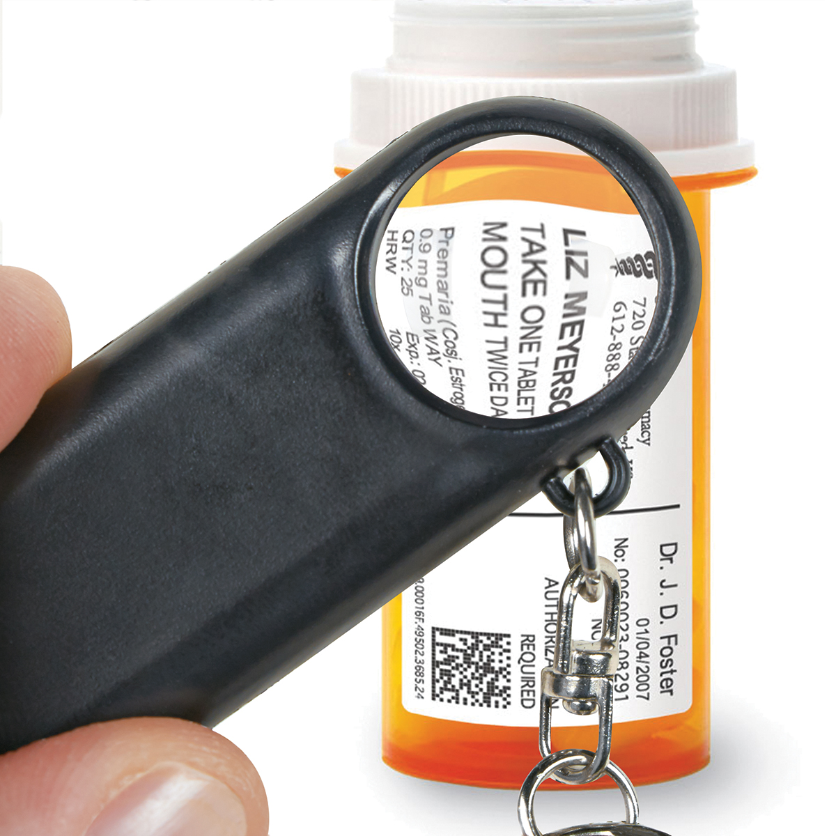 Magnifier And LED Light Key Chain-HIT