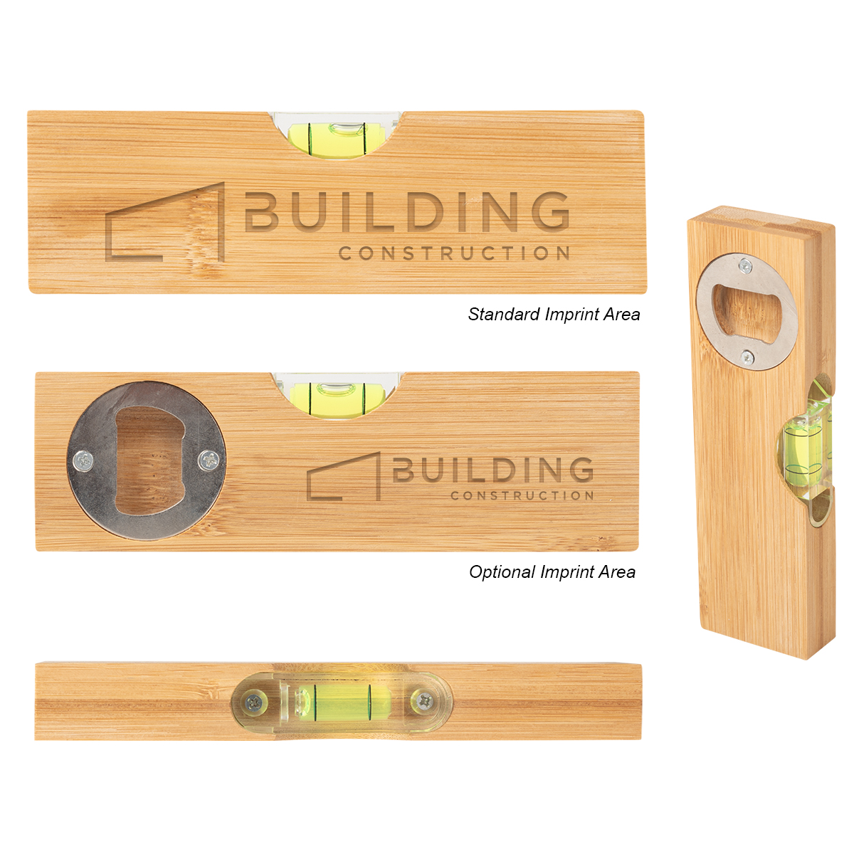 Bamboo Level With Bottle Opener-HIT
