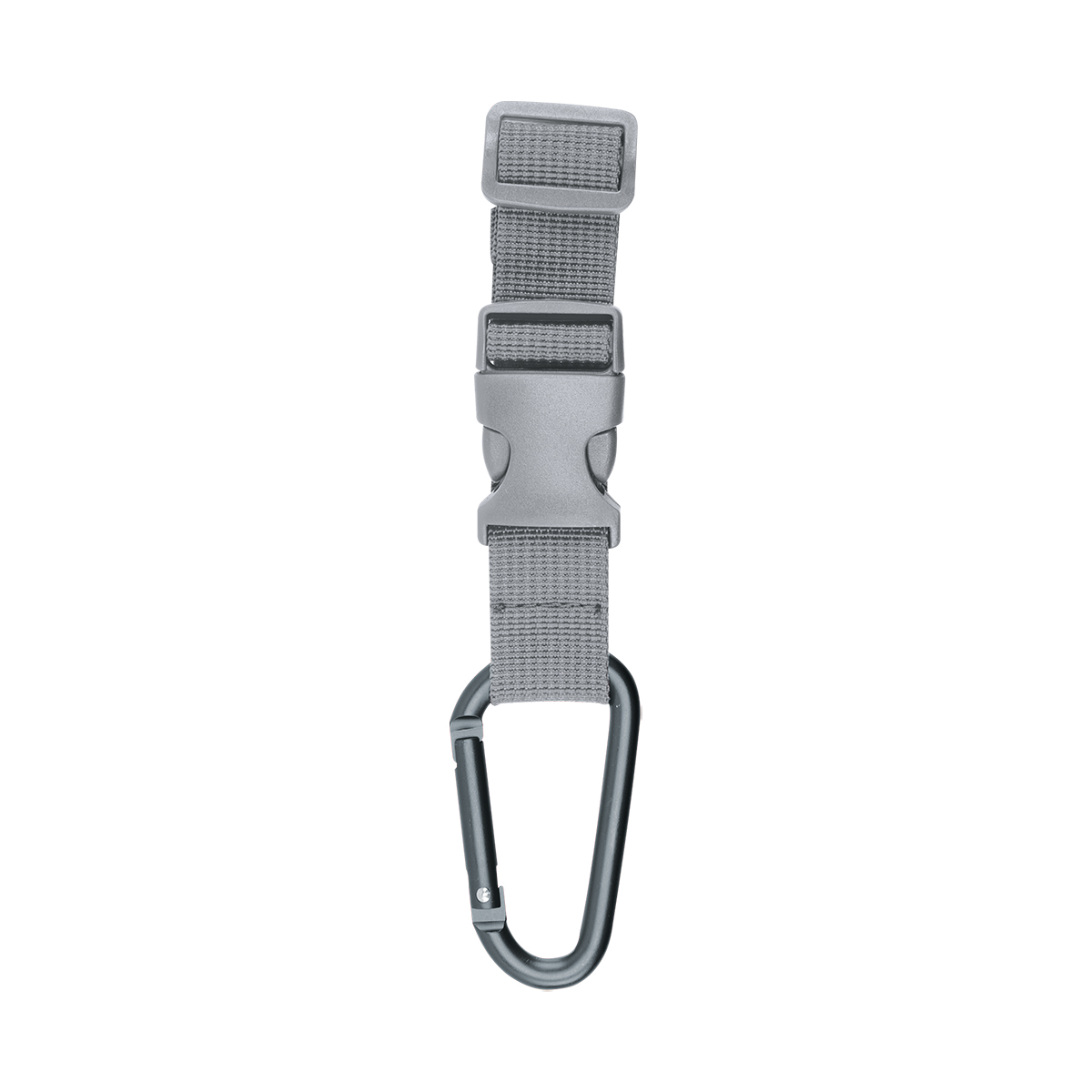 Adjustable Buckle Strap With Carabiner - GRAY