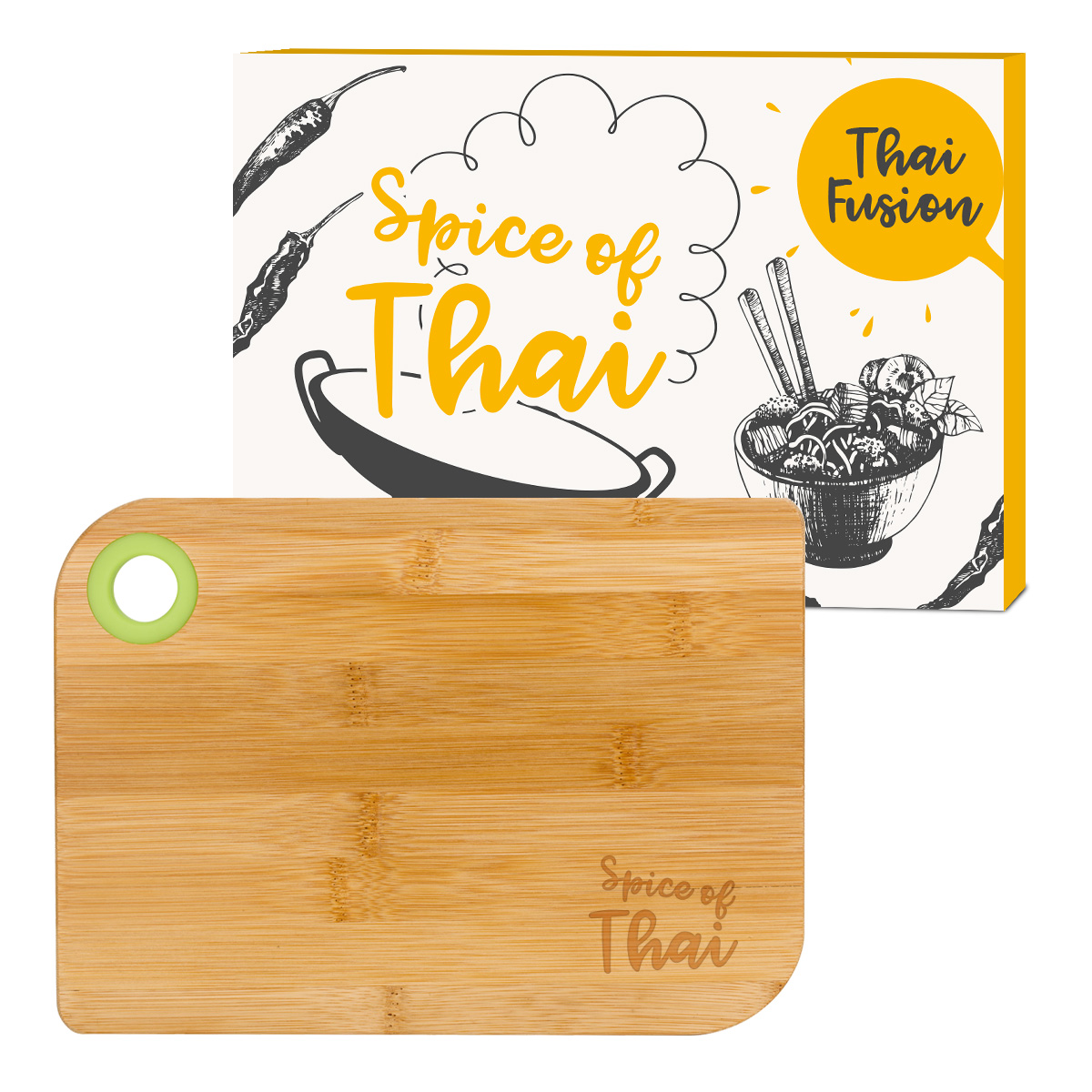 Bamboo Cutting Board With Custom Box-HIT
