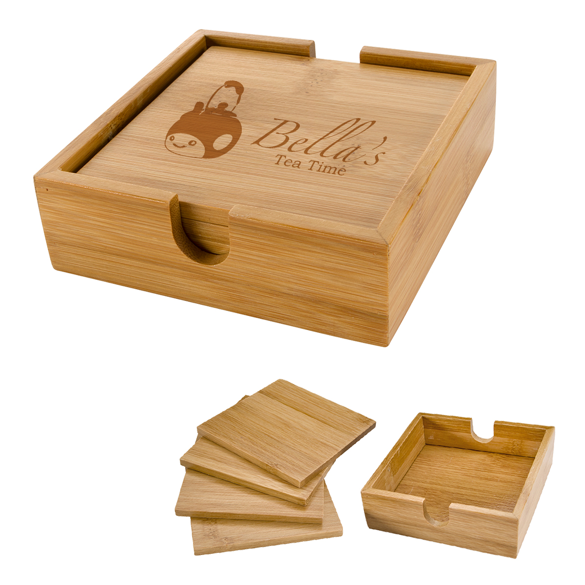 Bamboo Coaster Set-HIT