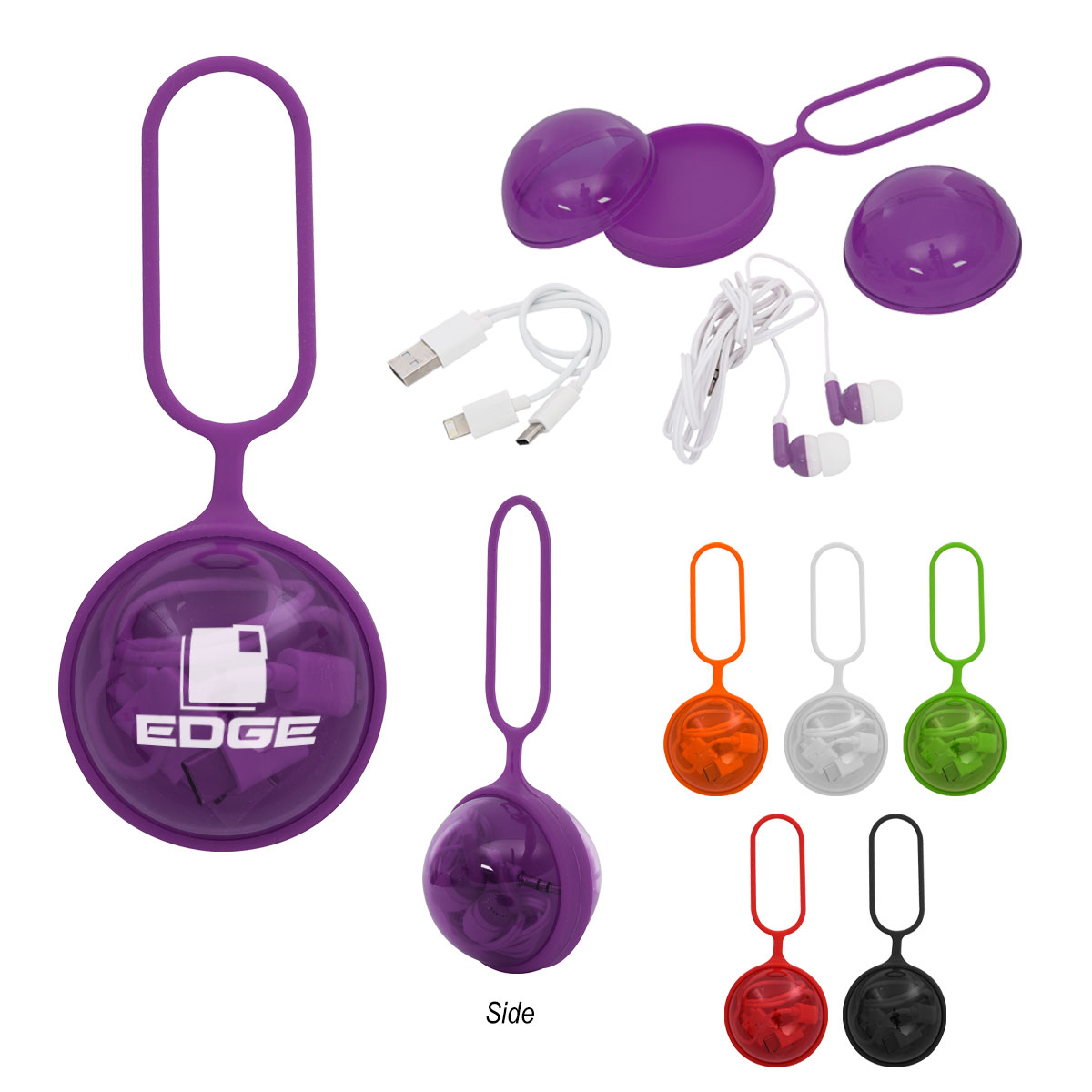 3&#45;in&#45;1 Charging Cable and Earbuds Ball-HIT