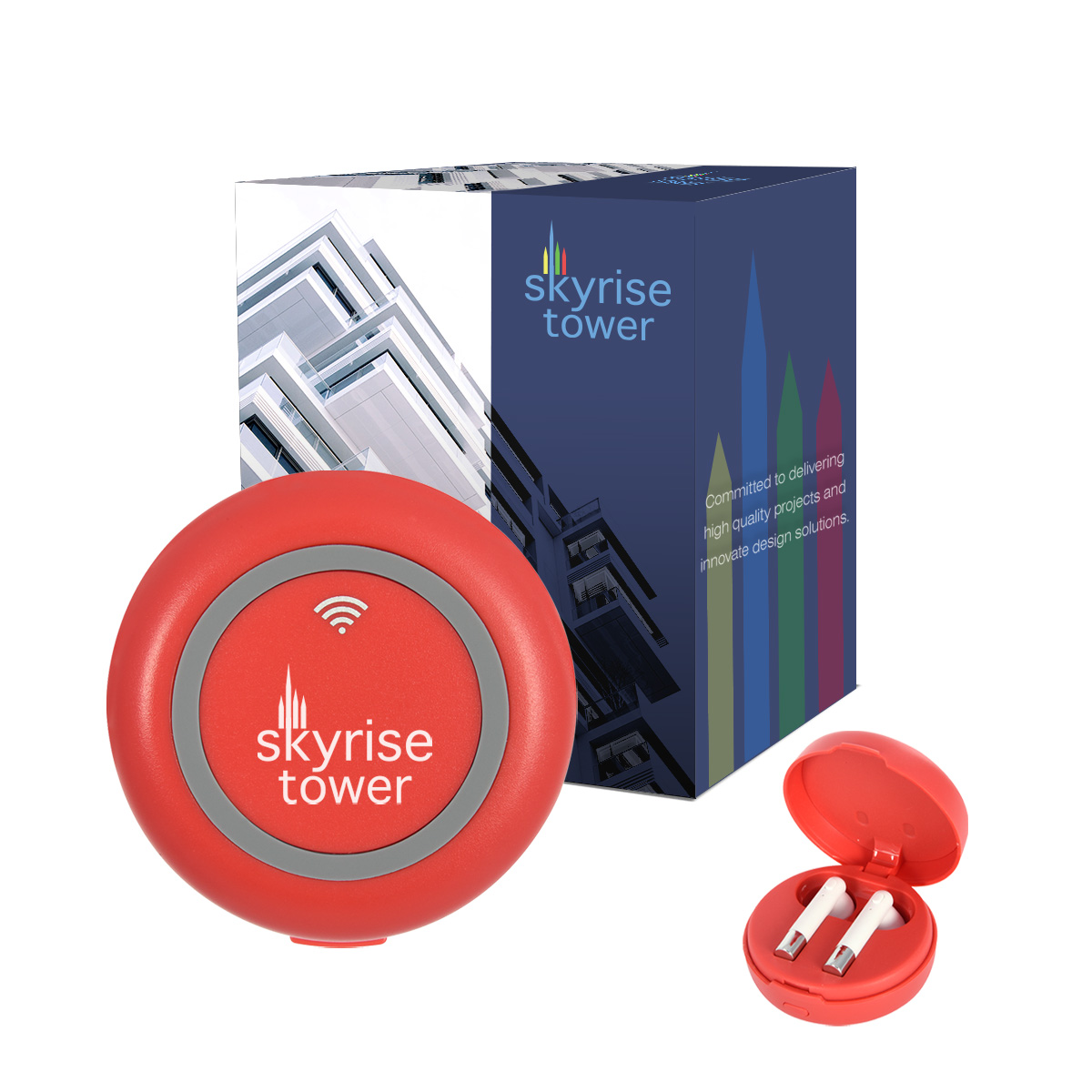 Tempo True Wireless Earbuds & Charging Base With Custom Box Chotchkes