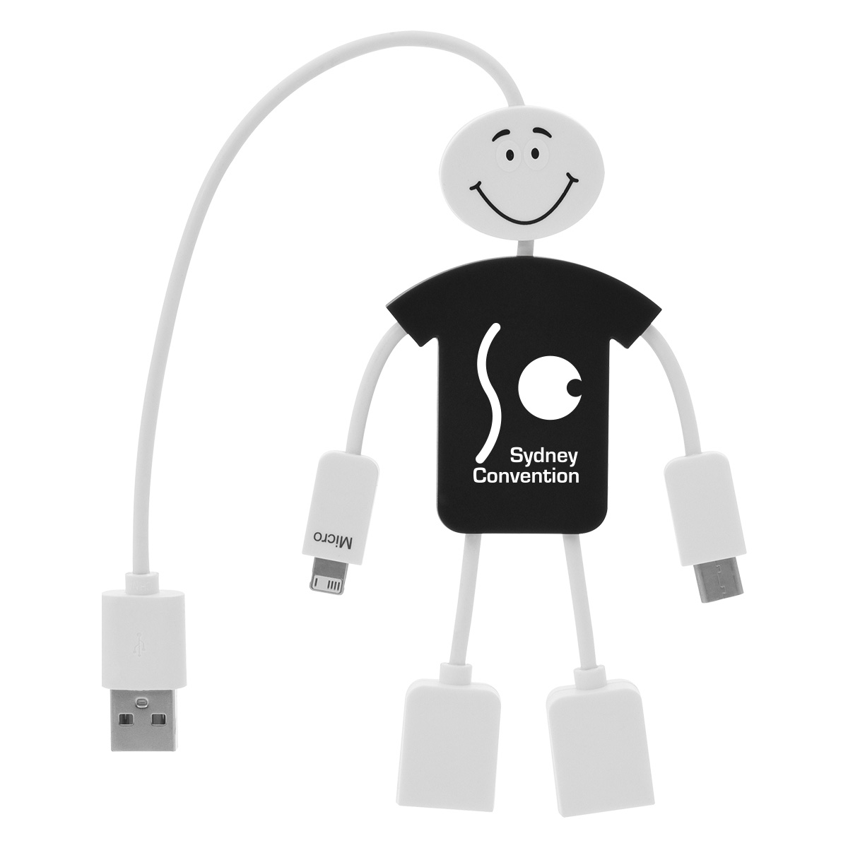 Techmate 3-in-1 Charging Cable & USB Hub