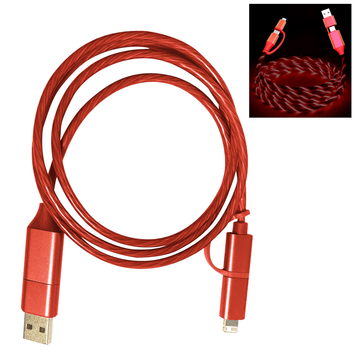 3 Ft. Glow With The Flow Charging Cable-HIT