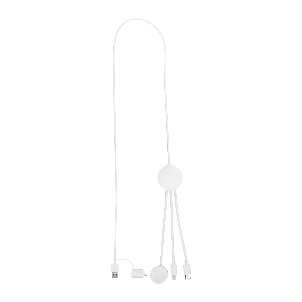 3' Multi-Charging Cable With Watch Dock - WHITE