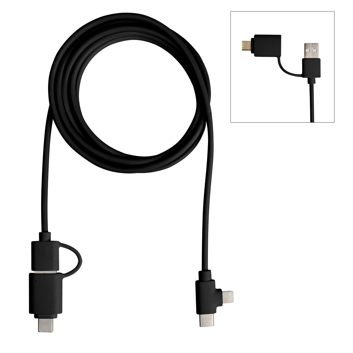 5' Recycled Charging Cable - BLACK
