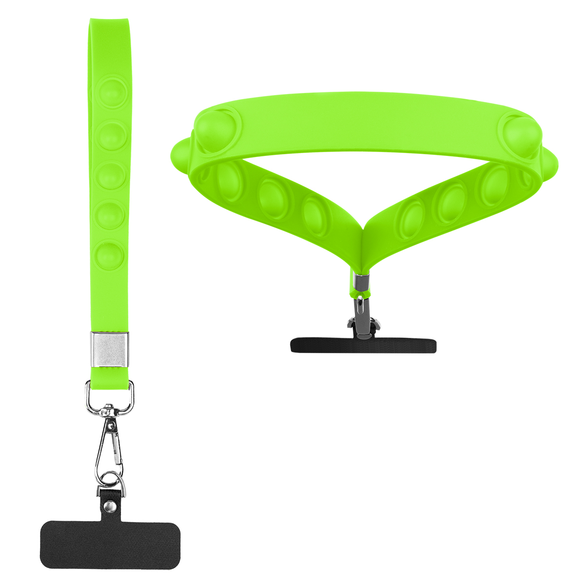 Push Pop Phone Tether Wristlet - LIME