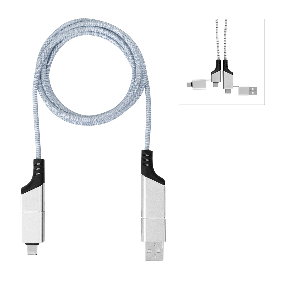 3' 60W Quick Charge Cable - SILVER