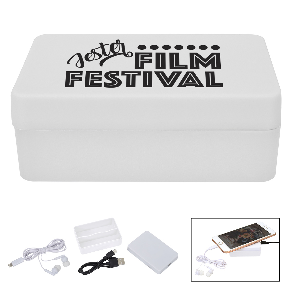 3-In-1 Stowaway Wireless Charging Kit With Earbuds