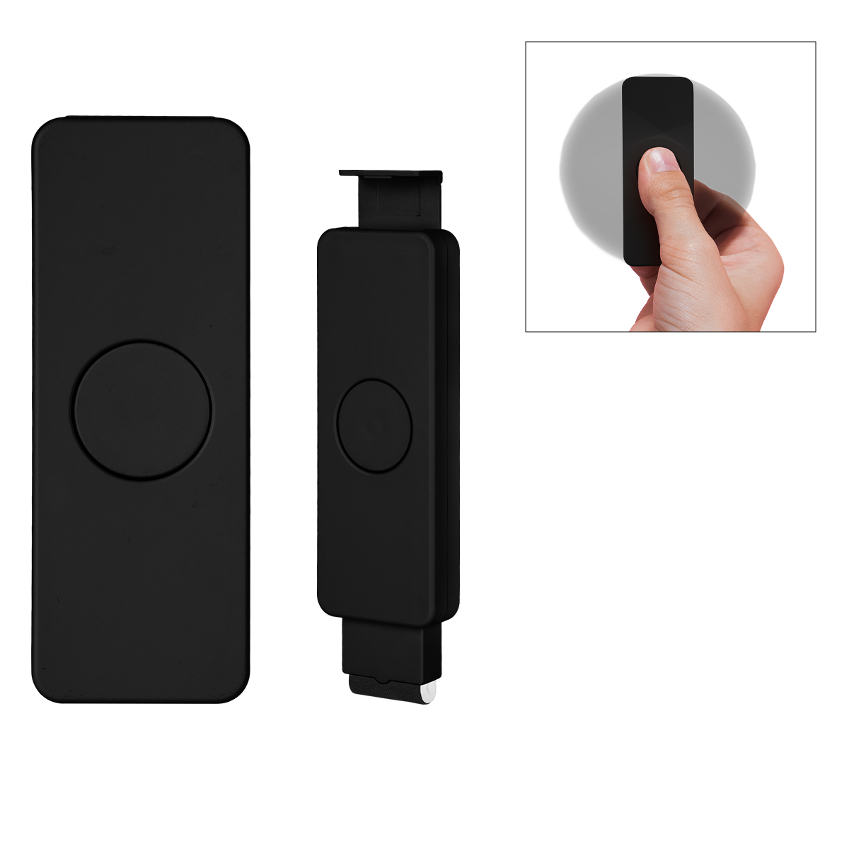 Fun Spinner Phone Stand With Screen Cleaner - BLACK