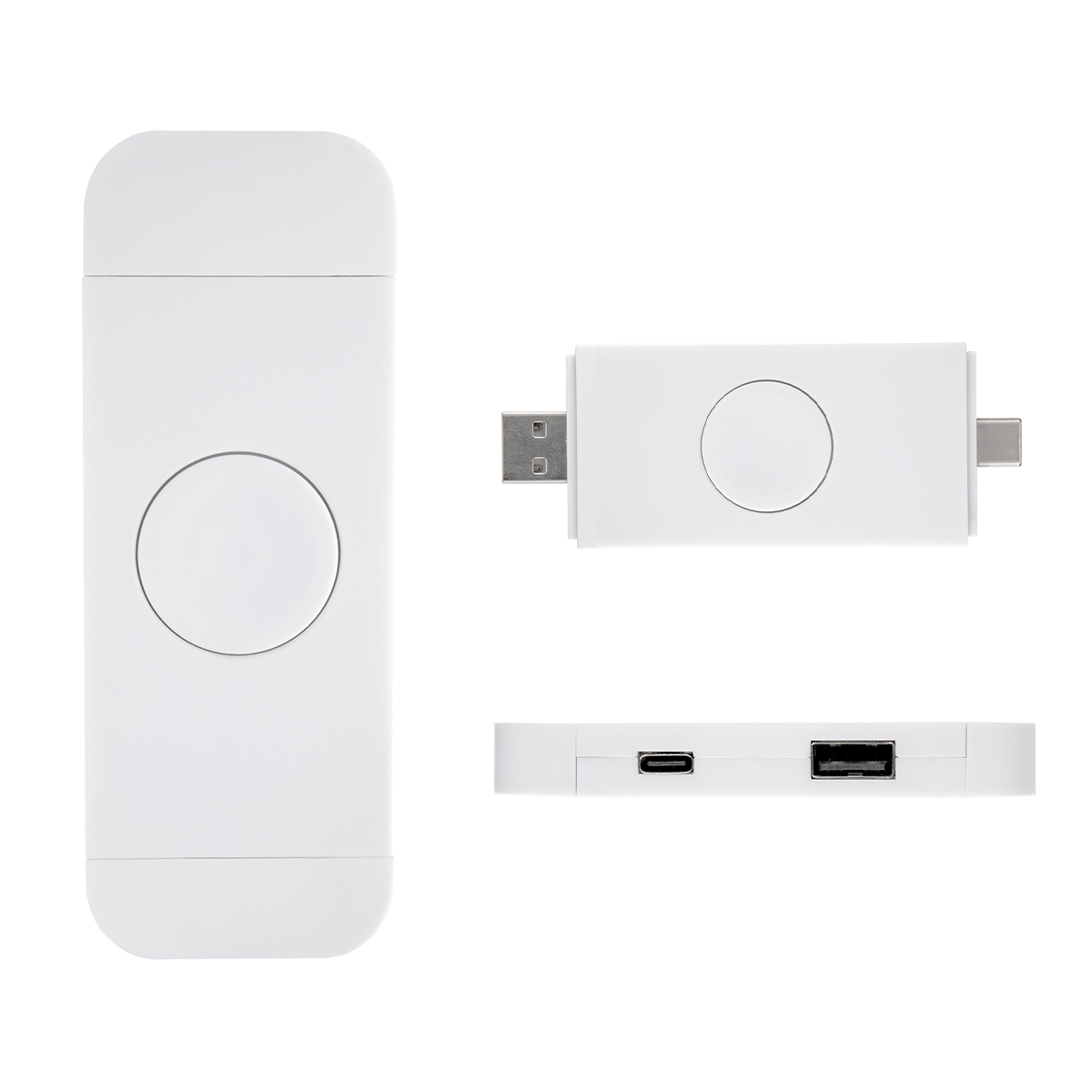 rABS Spinner Dual Input USB Hub - WHITE