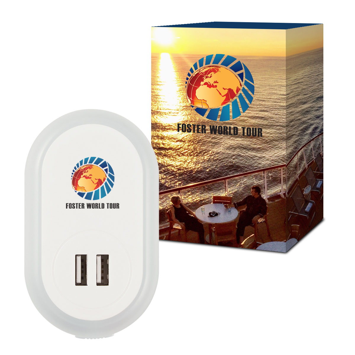 UL Listed Nightlight A/C Adapter With Custom Box-HIT