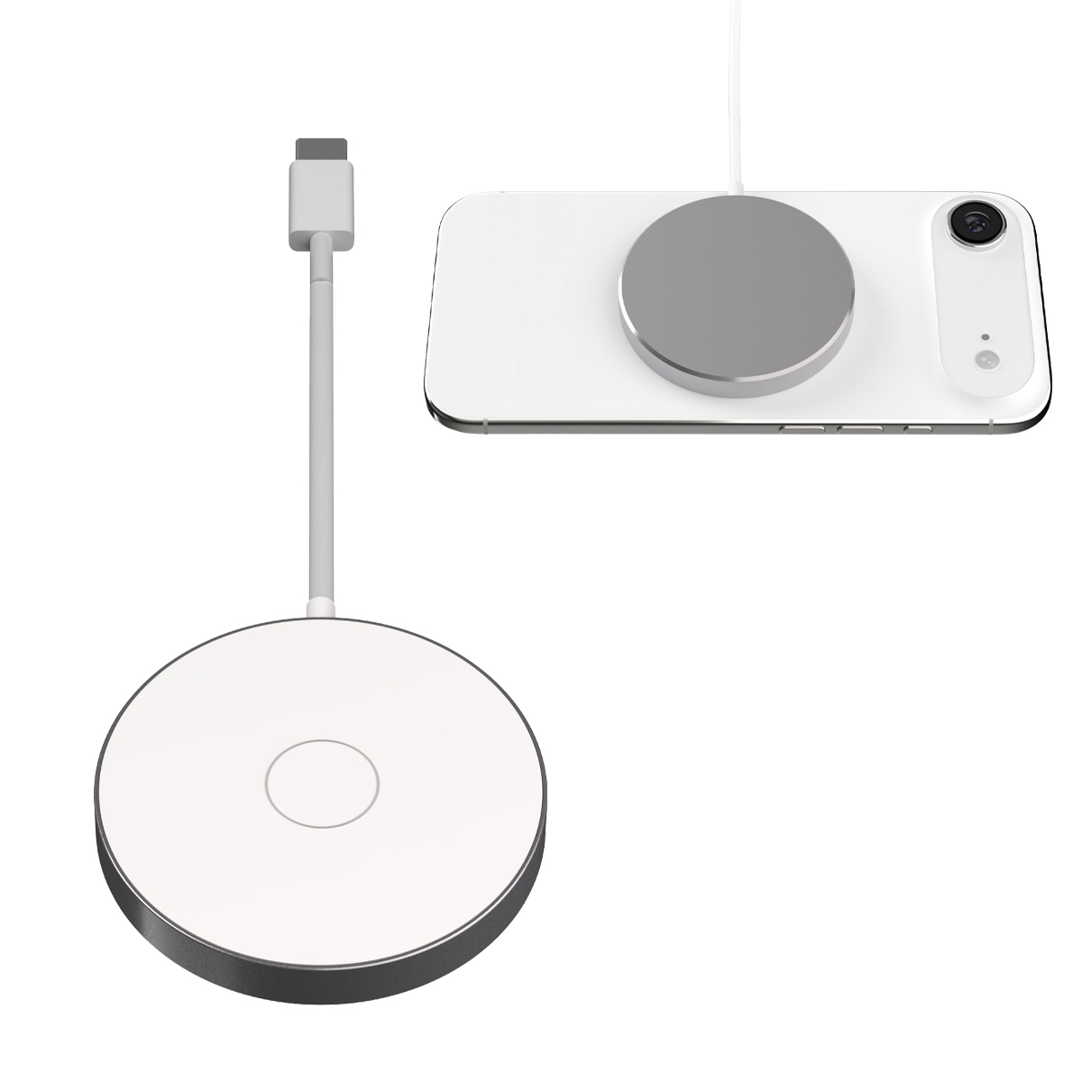 PhoneSuit® MagPad Qi2 Wireless Charger — WHITE