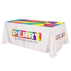 Text Details about   Promotional Dye Sublimation 6' 4 Sided Table Cover Imprinted W/ Your Logo 