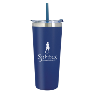 Intrepid Stainless Steel Tumbler, 40 oz. With Straw
