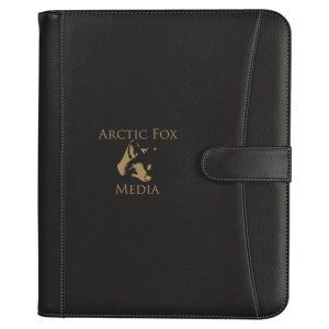 6704 Eclipse Bonded Leather Zippered Portfolio With Calculator