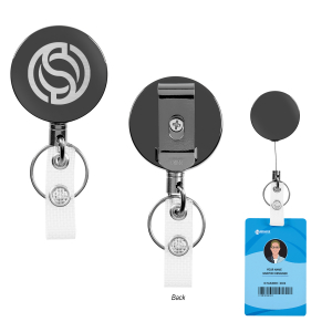 80065 Retractable Badge Holder With Carabiner - Hit Promotional