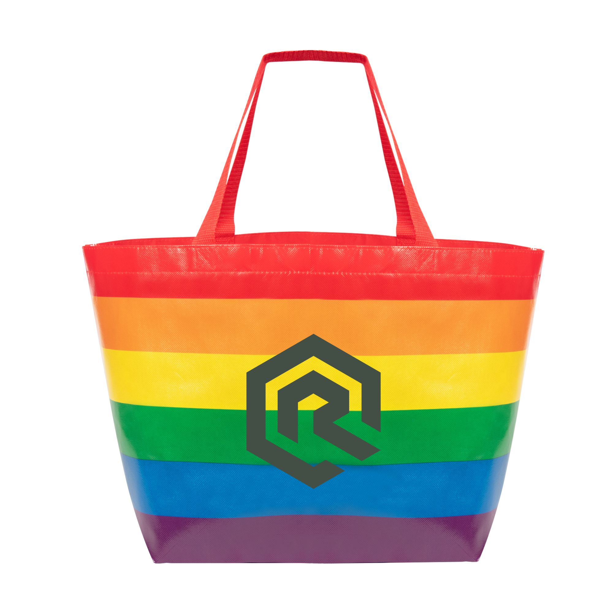 Rainbow Laminated Non&#45;Woven Tote Bag-HIT