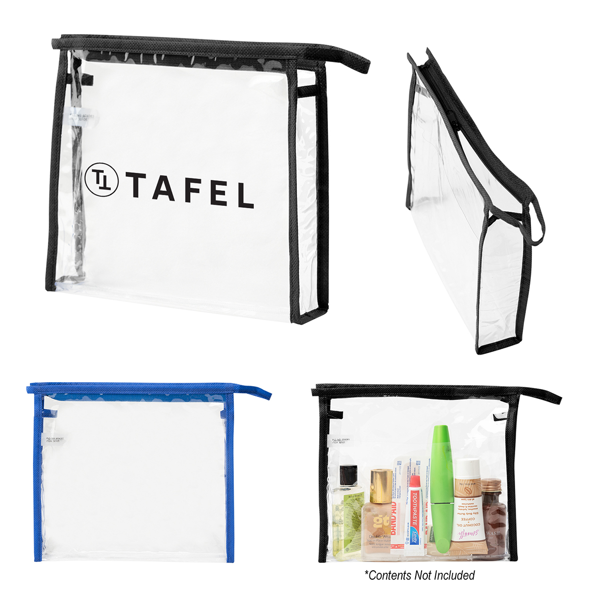 Clarity Toiletry Bag - BLACK WITH CLEAR
