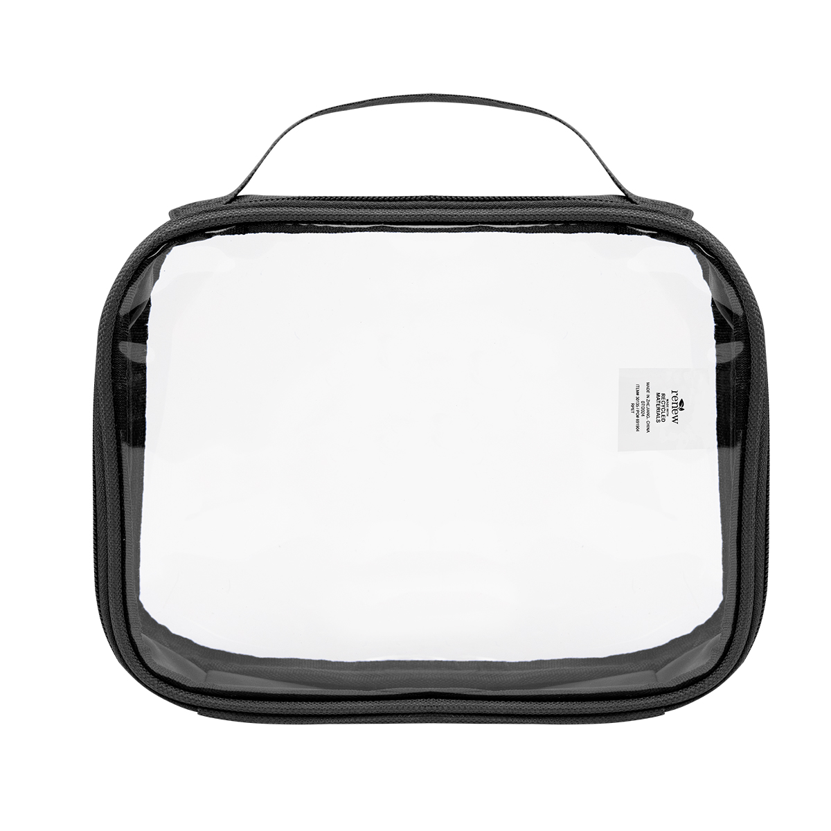 Camila Clear rPET Toiletry Bag - BLACK