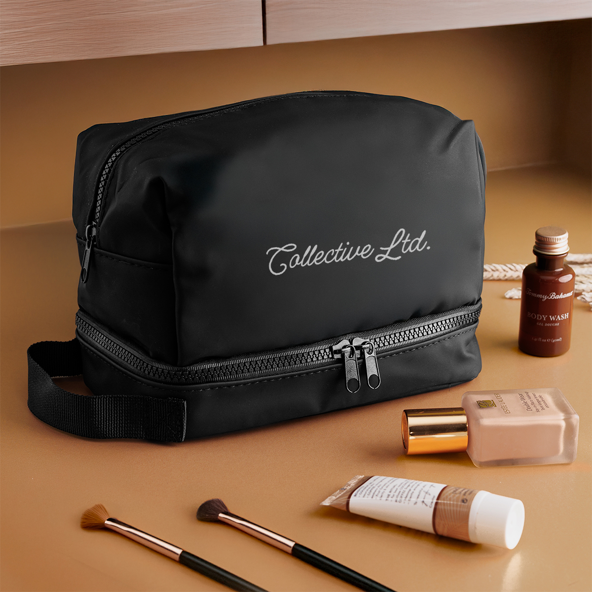 Hudson Recycled Leatherette Cosmetic Bag