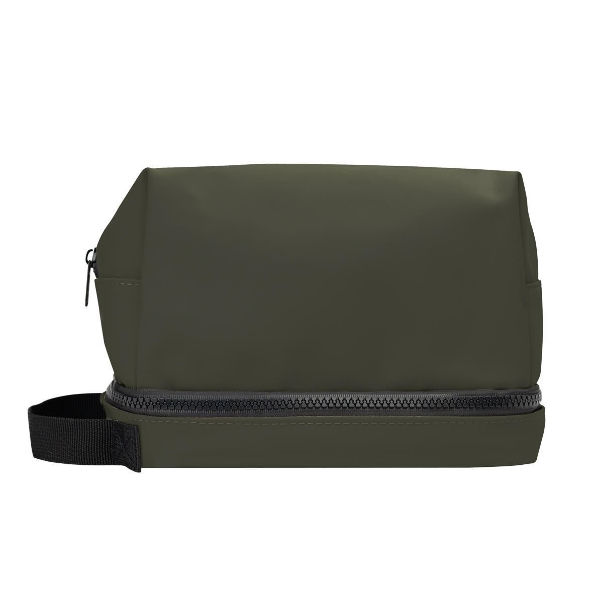Hudson rPET Leatherette Toiletry Bag - OLIVE