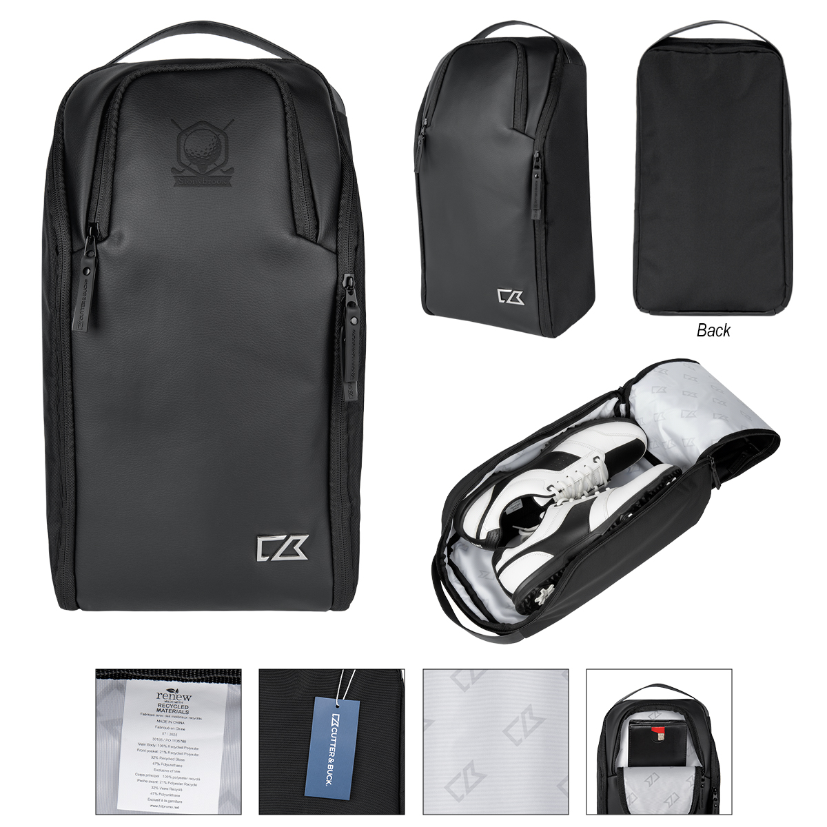 Cutter & Buck® Active Collection Golf Shoe Bag - BLACK