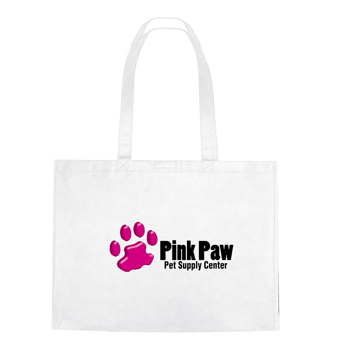 Non-Woven Shopper Tote Bag With Hook And Loop Closure