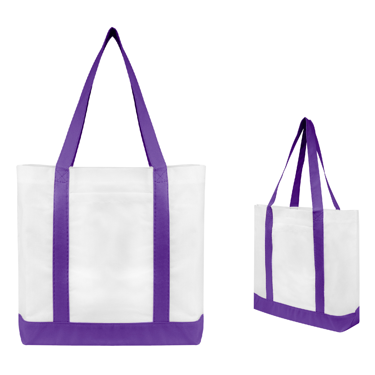Non-Woven Tote Bag With Trim Colors